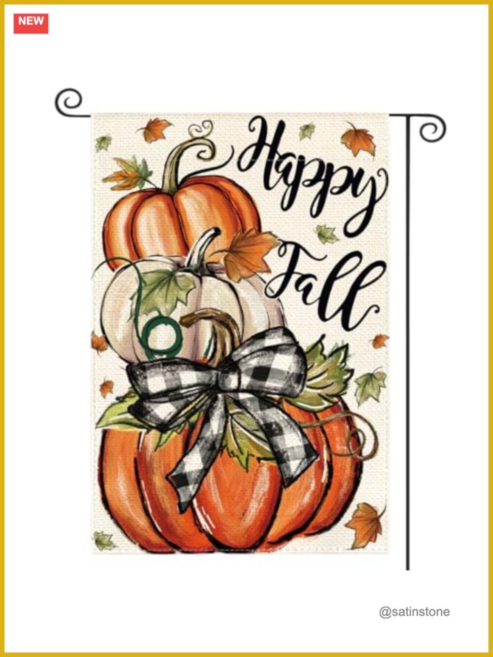 Double Sided Fall Garden Flag 12x18 Inch Spun Polyester Outdoor Yard Decor